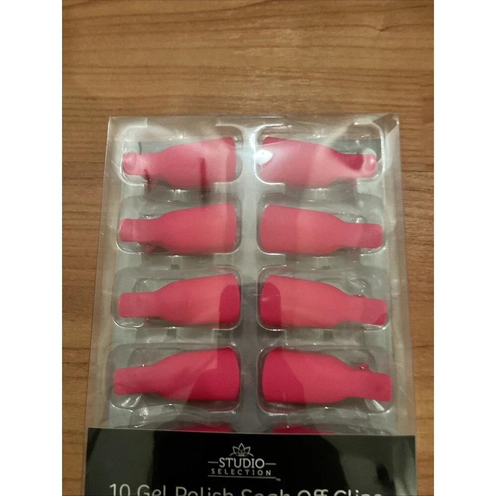 Studio Selection 10 Gel Polish Soak off Clips Pink
